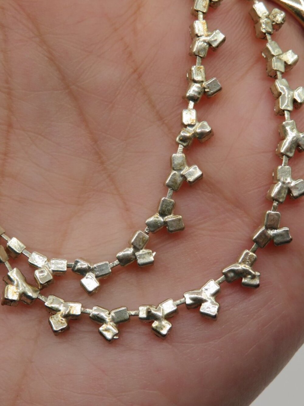 Vintage Clear Rhinestone Silver Tone Necklace - Picture 6 of 8